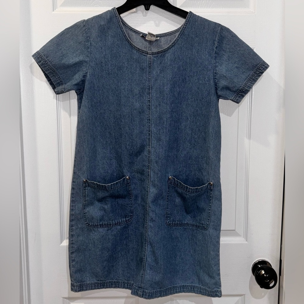 FADS vintage denim dress size 8 with pockets - Picture 2 of 14